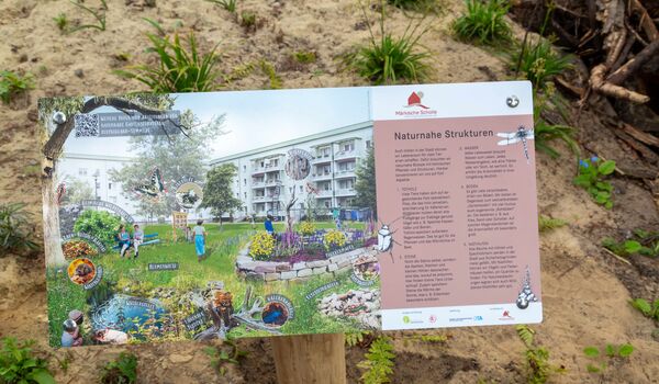 Infoschild im PikoPark in der Amendestr. (Reinickendorf)