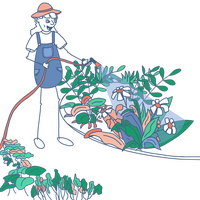 Gartenhandwerk, Arbeit und Leben Berlin-Brandenburg DGB/VHS e. V. Illustration zu Gartenhandwerk, Arbeit und Leben Berlin-Brandenburg DGB/VHS e. V.